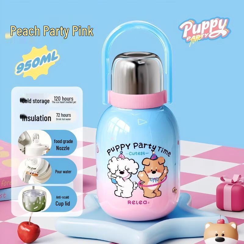 WUSHIWU 950ml Stainless Steel Insulated Water Bottle