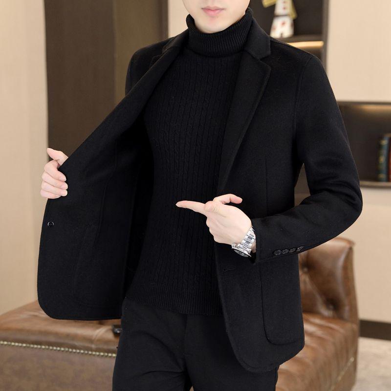 Men's Wool Business Casual Double-Faced Coat - Autumn/Winter Collection