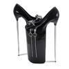 Crossdresser Fashion 30cm Metal Thin High Heels Female Pumps Women Wedding Shoes Steel Pipe Dance Buckle 12cm Inches Stilettos
