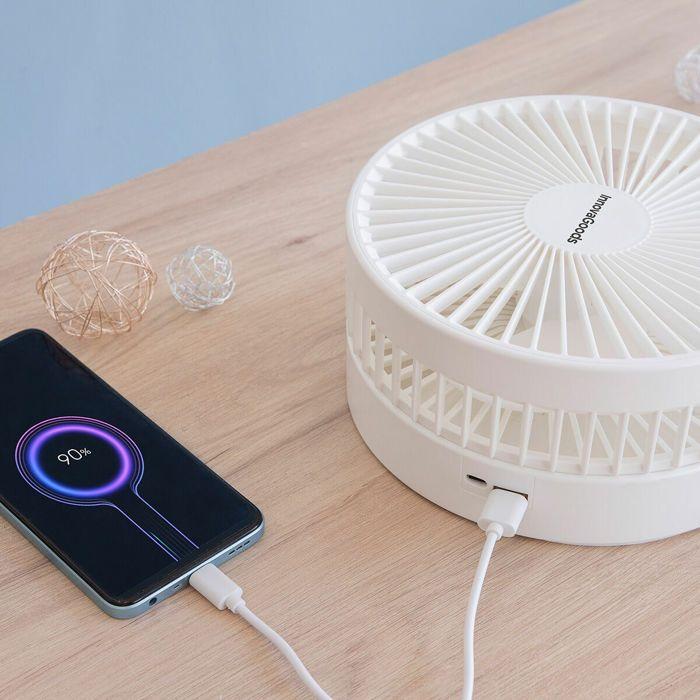 Fan - InnovaGoods - Fandle - Rechargeable - Foldable - 4 Speeds