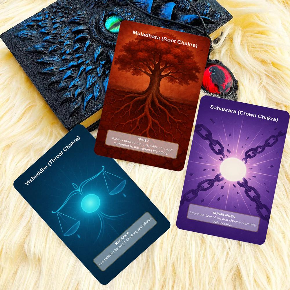 50 Card Deck Chakra Intention Oracle Cards Self-Connection Energy Adjustment Practices Borad Game