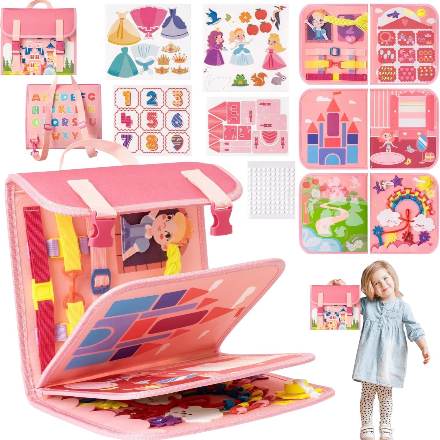 

Educational Montessori Quiet Princess Castle Toy, Fine Motor Skills Learning, Toy for Girls, Travel Friendly разноцветный