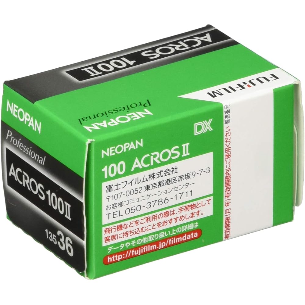 Fujifilm Neopan 100 ACROS II Black and White Film, 135mm size, 36 exposures, 1 roll