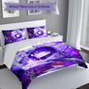 3pcs Genshin Impact Balzebub pattern bedding set duvet cover set includes duvet cover &pillowcases, perfect all season bedroom decoration & gift