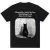 Schrodinger Cat Funny Physics Science Graphic T Shirts Unisex Unisex Vintage Fashion Short Sleeve Oversized Cotton Casual TShirts