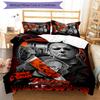 3pcs Custom Name Cartoon Michael Myers Bedding Set Duvet Cover Closure Includes 1 Duvet Cover & 2 Pillowcases for All Seasons Bedroom Decor