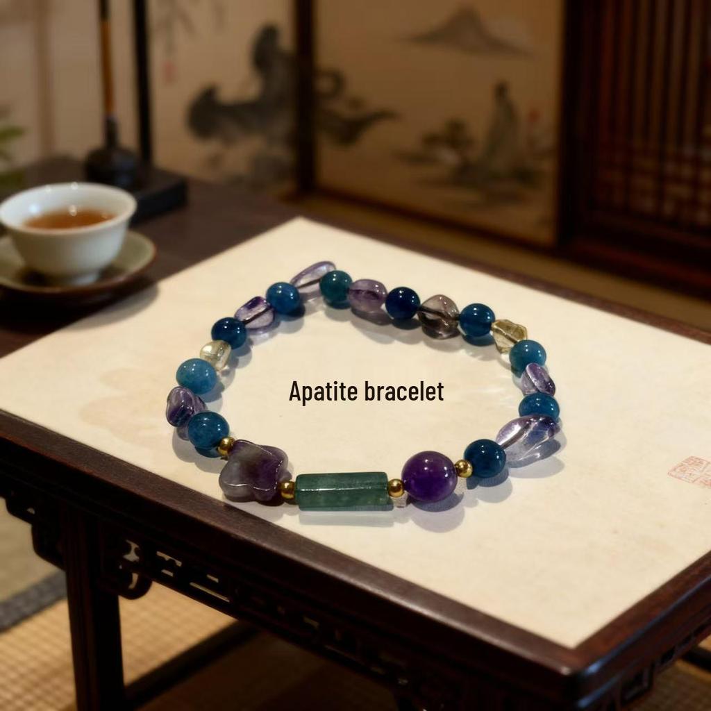 New Bestseller: Apatite and Irregular Amethyst Beaded Bracelet