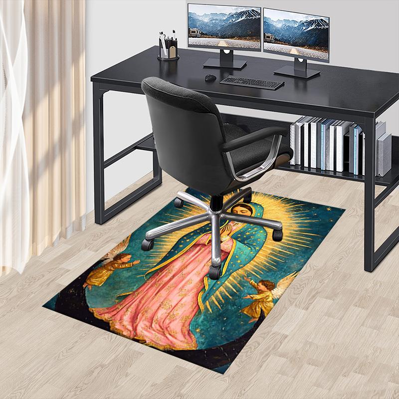1PC Virgin Mary angels Extra Large Non Slip Floor carpet, Office, family, Studio   Large Area Rug Indoor Rugs, Bold Statement Piece