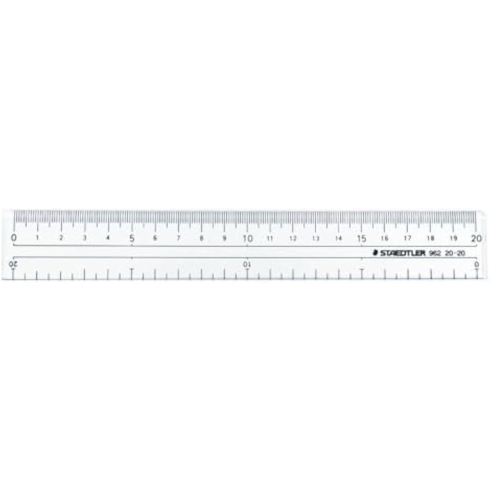 Staedtler linear ruler with scales on both sides, 20cm