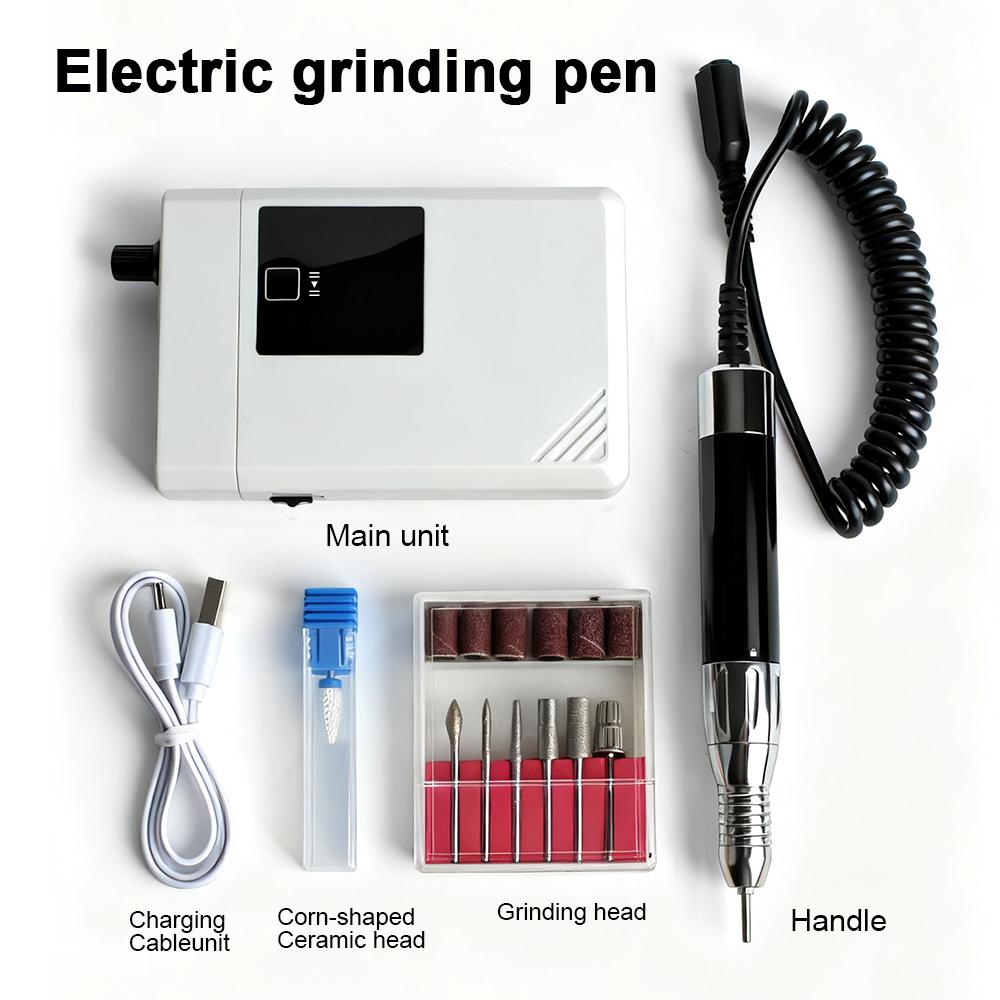 

0-35000rpm Brushless Grinding Pen Electric Mini Nail File Pencil Polishing Tool 2.35mm for Manicure, Nail Care, Callus Remover чёрный