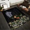 "Attack On Titan Themed Carpet with Survey Corps and Wings Design" Suitable for Use As an Anti-slip for Living Room Bedroom Sofas