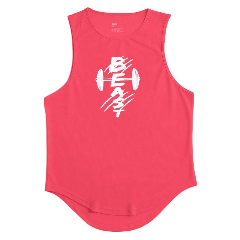 

Майки для бодибилдинга, мужские спортивные рубашки без рукавов, жилет для фитнеса с заниженной проймой, однотонные топы, футболки, хлопковые майки для спортзала M розовый