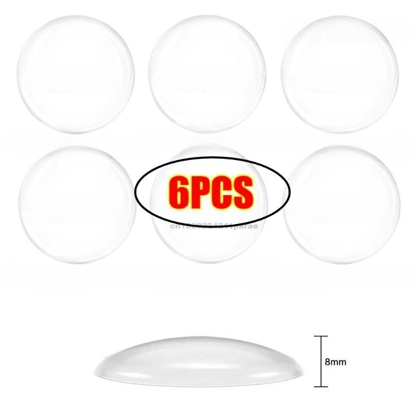Door Knob Wall Shield Clear Soft Rubber Door Stopper Door Handle Bumper Mute Stickers Wall Protector Muffler Pad Protective Plug