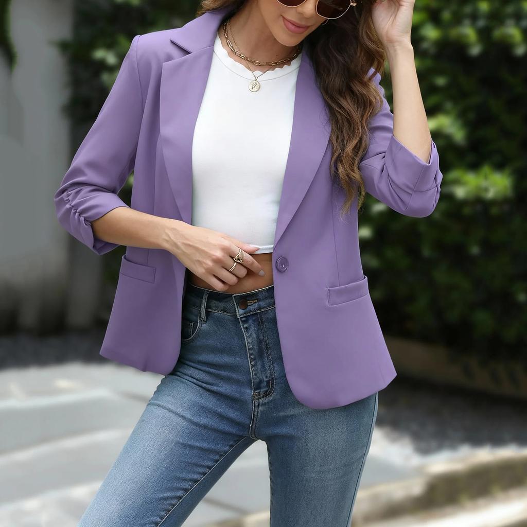 Damski modny płaszcz oversize w jednolitym kolorze z długim rękawem i podszewką z polaru