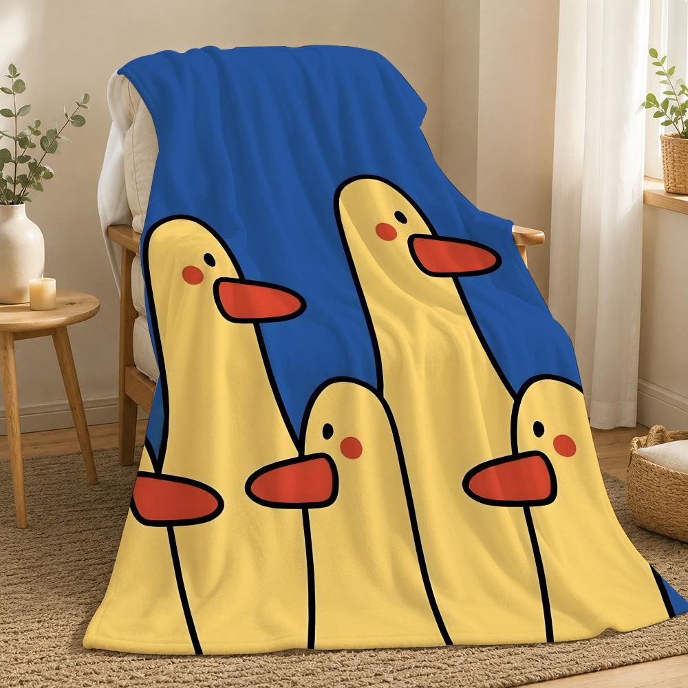 Duck Animal Wall Art Throw 240g flannel blanket, suitable for sofas, beds, offices,  exquisite gift blankets 75X95CM