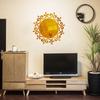 3D Sun-Shaped Acrylic Mirror Wall Sticker - Self-Adhesive Decorative Accent for Bedroom and Living Room