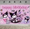 152. Kuromi Happy Birthday Backdrop With Free Banner