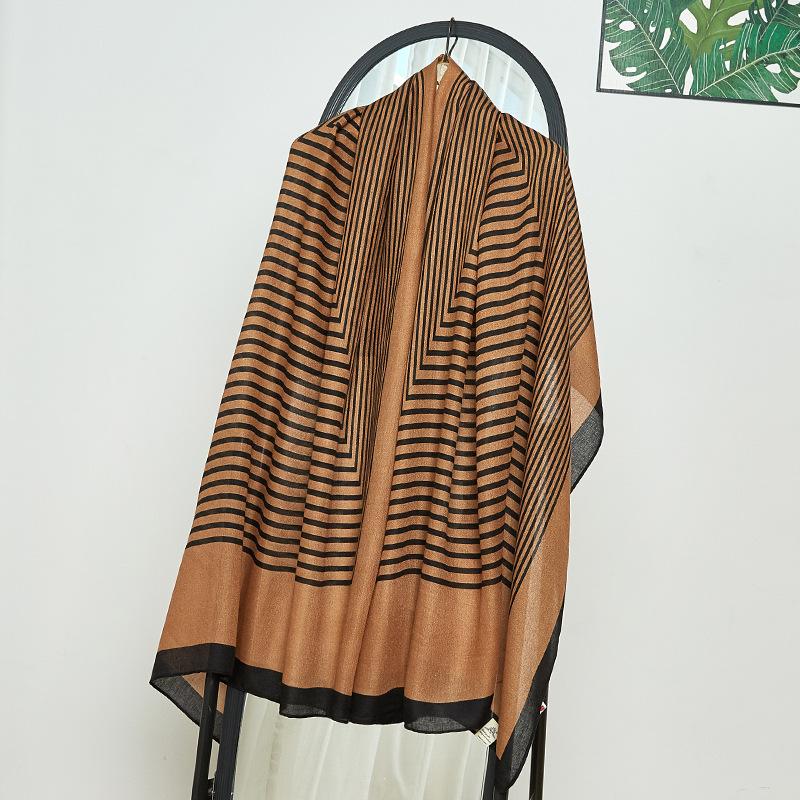 Toamnă Nouă Eșarfă Bumbac In Eșarfă Mătase Retro Elegantă Eșarfă Lungă În Dunge Şal Mare