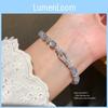 Geometrisches Zirkon Silberarmband für Damen Handgefertigt Eleganter Modeschmuck Geschenk für Sommer 2025
