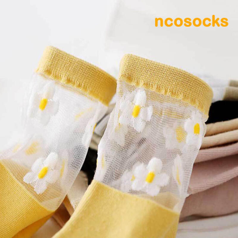 SSRU042_Spring Flower See-Through Socks