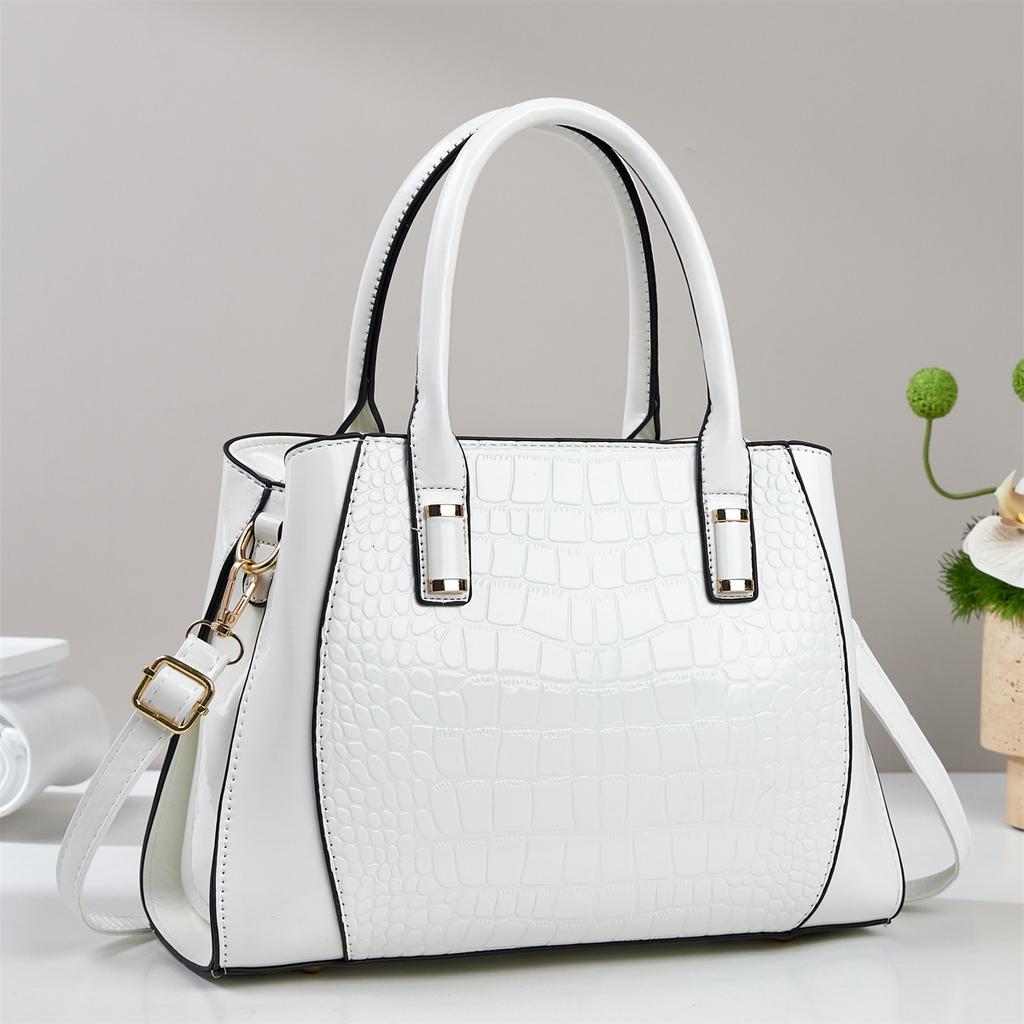 New Fashion Crocodile Pattern Handbag,Large Capacity Shoulder Crossbody Tote Bag