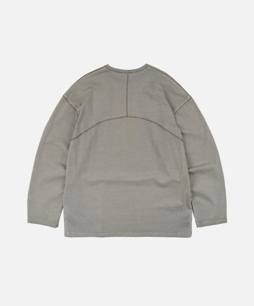 FRIZMWORKS Pigment Dyeing Henley Neck Tee _ Warm Gray