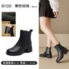 Autumn and winter retro thick heel leather Martin boots women's versatile casual thin brown boots round head large size high heel short boots
