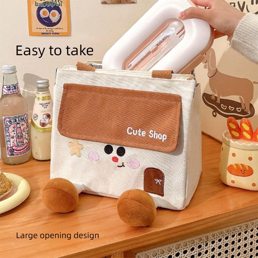 Portable Insulated Tote Bag Small Food Thermal Handbag Snack Bag Cartoon Lunch Bag  Women