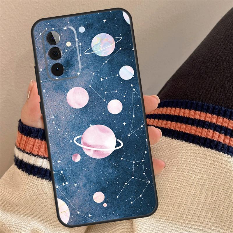 Planet Space Star Case For Samsung Galaxy A55 A35 A33 A53 A13 A23 A17 A06 A16 A56 A36 A54 A34 A14 A52 A32 A15