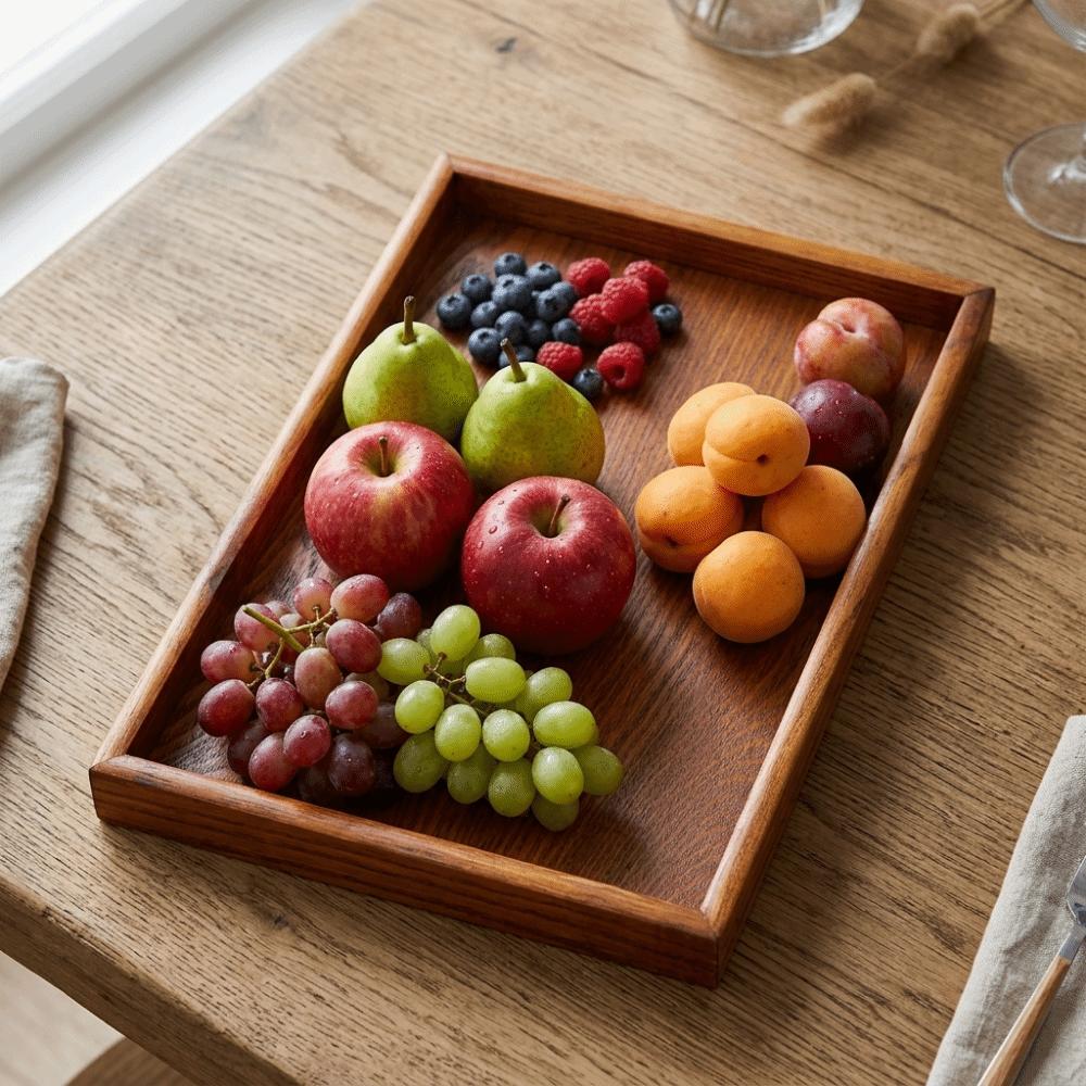 Rectangular Snack Tray Smooth Surface Food Tray Stylish Snack Platter  Kitchen Dining Table