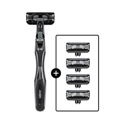 Kai AUGER Razor Combo Plan (handle + 5 Replacement Blades), Korean Men's Popular Cosmetics