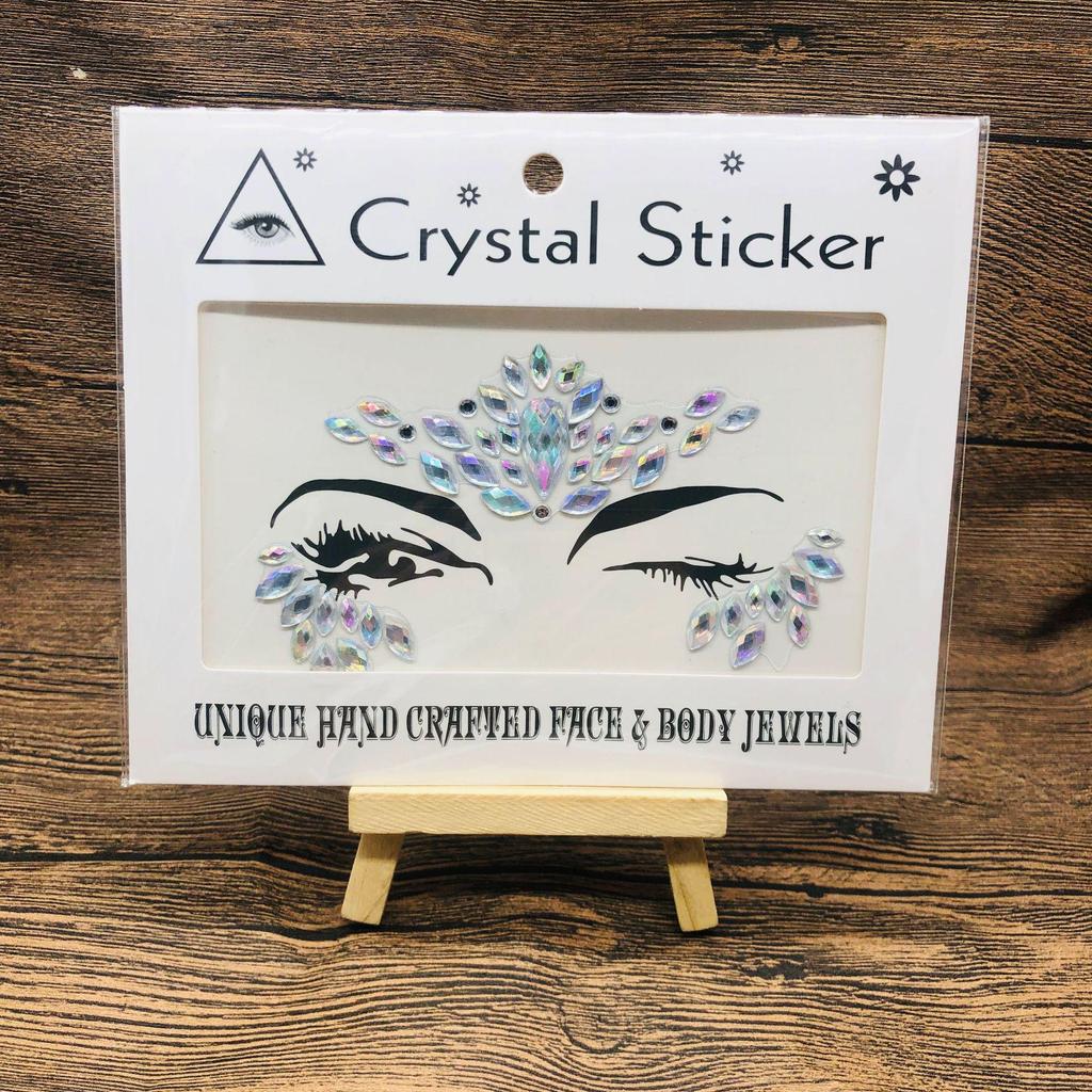 2020 New DIY Masquerade Face Diamond and Acrylic Eyebrow Stickers