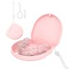 Portable Denture Tray Box Dental Retainer Box Case Plastic Teeth Container Denture Box False Teeth Protective Case With Lanyard