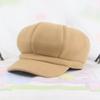 Chic And Stylish Women Vintage Solid Wool Gatsby Newsboy Octagonal Hat Cabbie Driver Cap