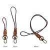 Cowhide Genuine Leather Lanyard Neck Strap for Mobile Phone Badge Keys ID Credit Work Card Holder Wrist Neck Lanyard Keychain