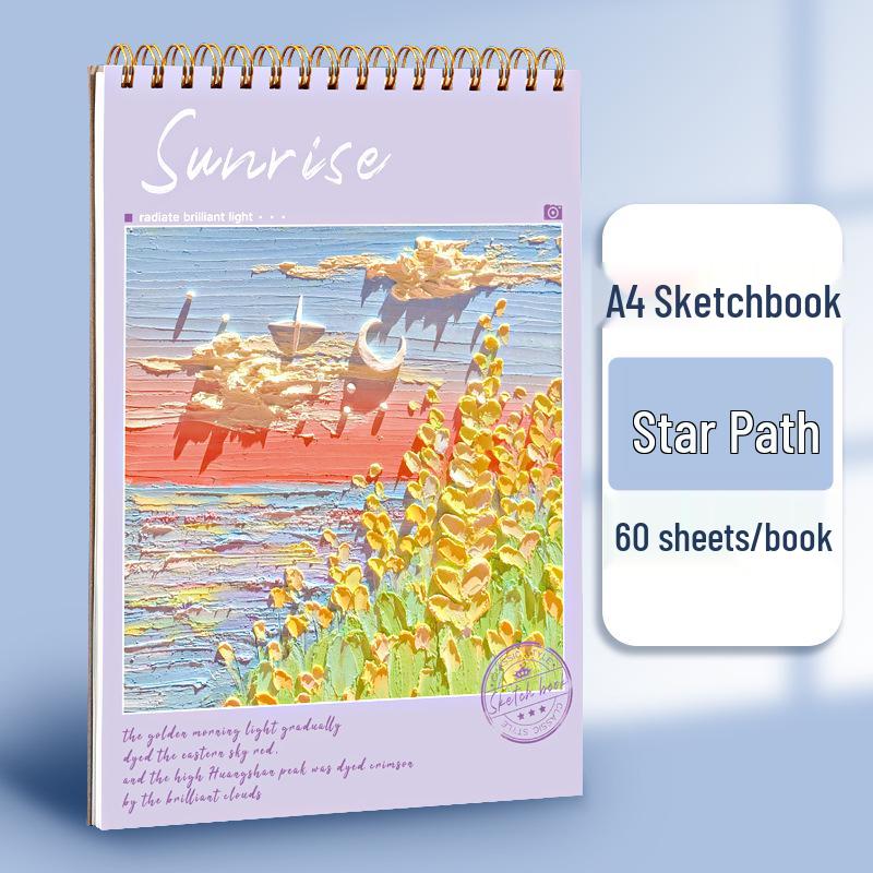 MOKA A4 Spiral Bound Oil Painting & Sketchbook for Kids - Thickened Doodling & Drawing Notebook