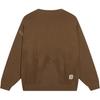 Li Ning Plain Logo Embroidered Round Neck Loose Knit Sweater Men sweater Fox-Brown AMBS099-2