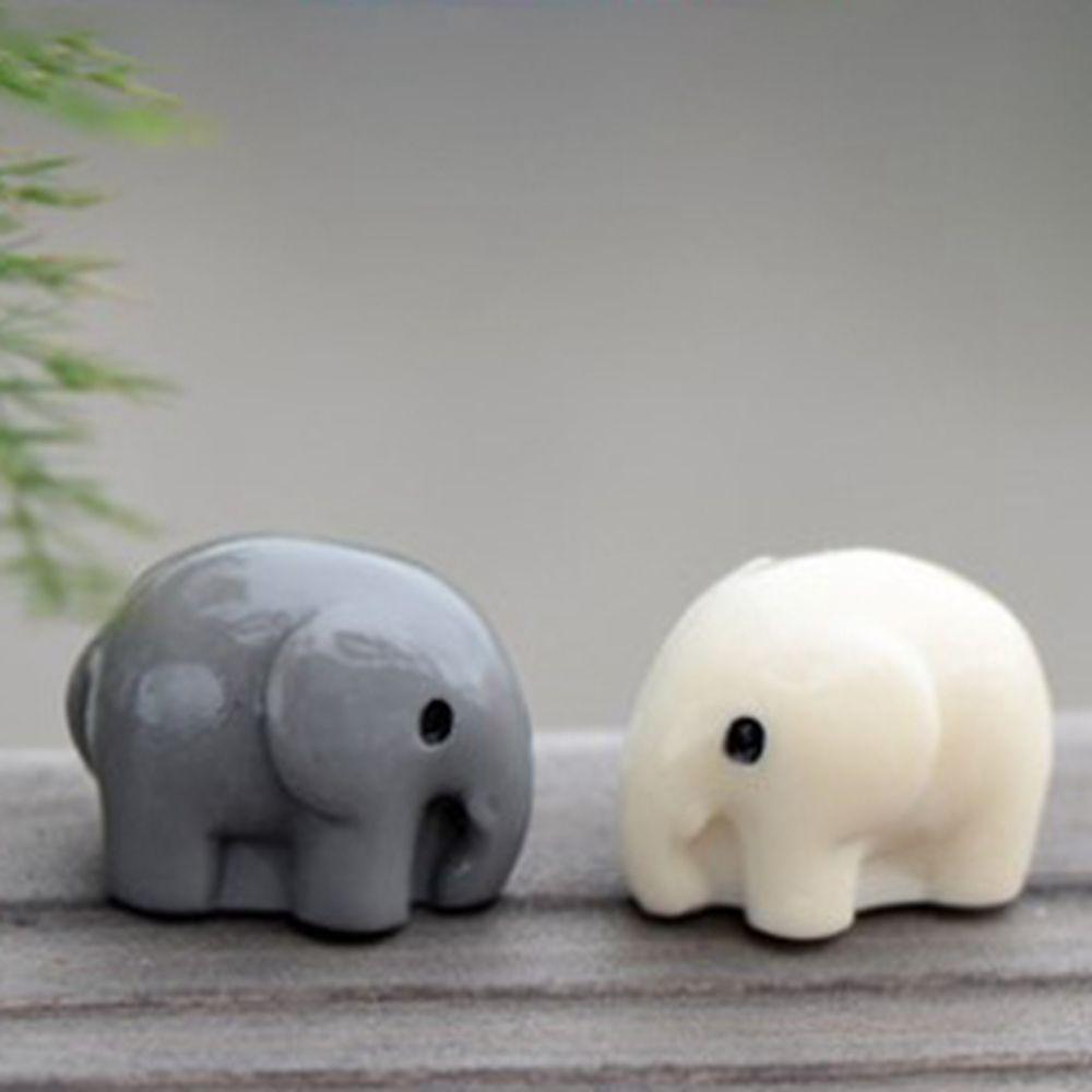 Home Room Animal Model Elephant Figurine Miniature Fairy Garden Decoration Micro Landscape