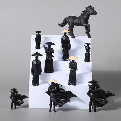 Jianghu Schwertkämpfer Auto-Konsolen PVC-Ornament - Wulin Figuren-Ausstellung