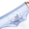 Underpants Summer Thin Briefs Men L-3XL Large Size with Crotch Cloth Ice Silk Boxers Panties Breathable Quick Dry
