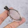 Rose Quartz Jewelry, 999 Copper Wire Wrapped Pendant Handmade Gemstone Jewelry, Gifts For Wife Brand New Pendant