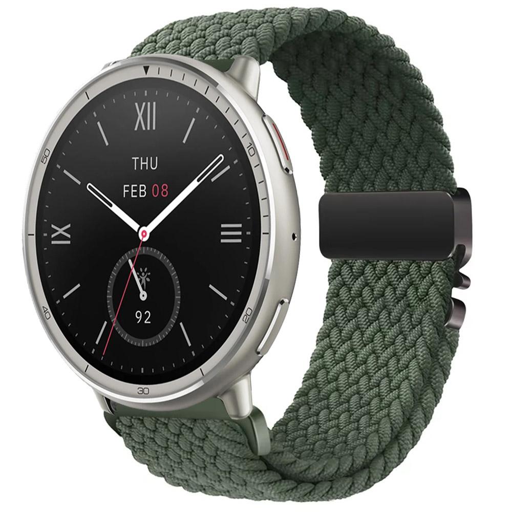

20 мм 22 мм Парашутна пряжка Нейлоновий ремінець для Amazfit Active 2 Квадратний/3/Max Дихаючий ремінець для годинника для Amazfit Balance 2/Bip 6 5 Ремінь Amazfit Bip 6 5 армія зелений колір