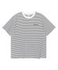 RAYFIKERS Striped Small Embroidered Crop Short Sleeve Mq2Tu277_Ivory