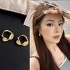 Women S Gold Twist Hoop Ear Buckles Unique Luxury Earrings
