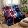 AC Milan Theme Blanket Soft Flannel Blanket Plush Throw Blanket Cozy Sofa Bed Blanket for Home Decor