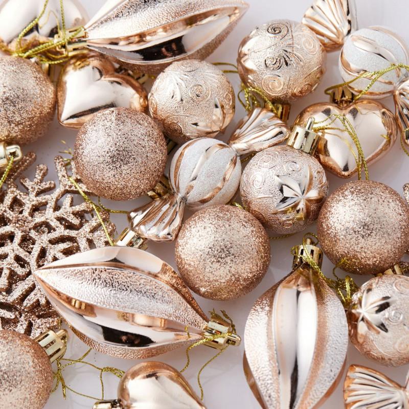 6cm Painted Glitter Snowflake Ornaments Christmas Decorations Gift Box