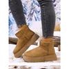 Women's Winter New Platform Snow Boots Fleece Lined Thickened Bread - Style Cotton Boots