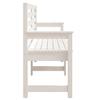 Garden Bench White 159.5 x 48 x 91.5 cm Solid Pine Wood