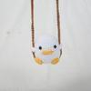 Handmade Crochet Animal Car Charms - Soft Yarn Crafted Frog Penguin Chick Pendants Cute Rearview Mirror Decorations for Vehicle