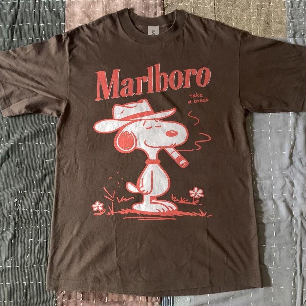 Marlboro Sn00py “Take a Break” Graphic TShirt dark chocolate tee NH26623 Unisex T-Shirt L